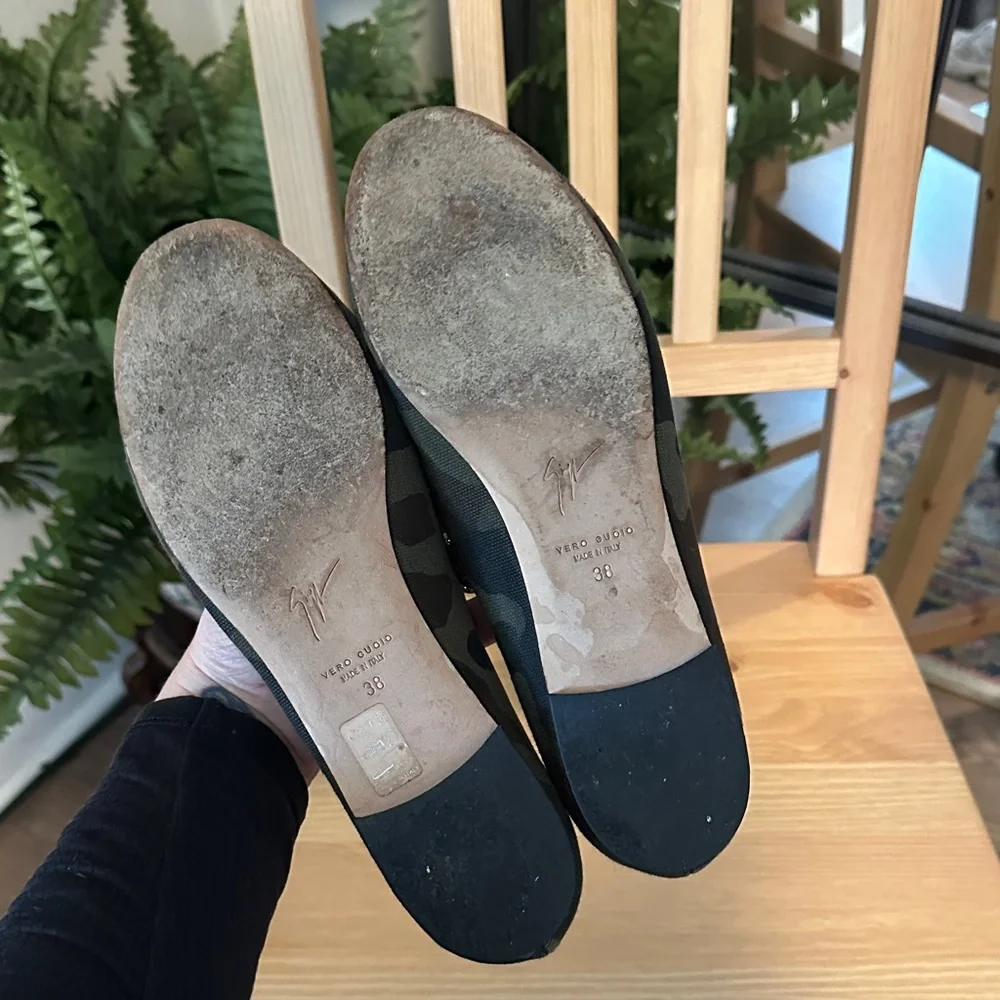 Giuseppe Zanotti Camouflage Skull Flats - Picture 3 of 5